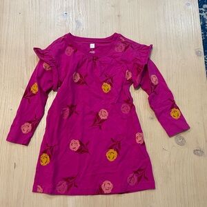 Tea Collection Pink Floral Kids Dress